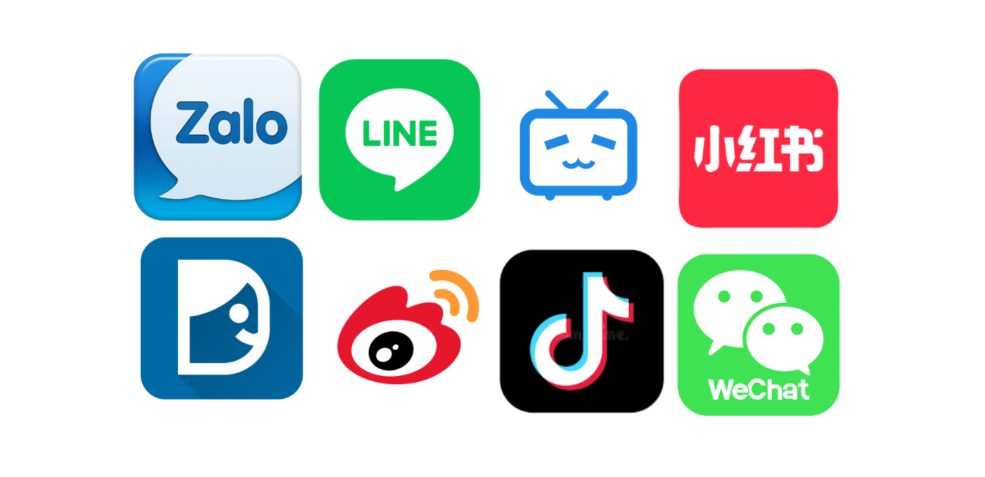 Principali social media in Asia
